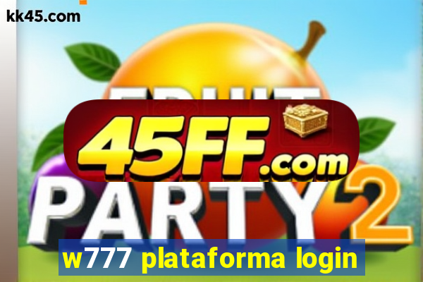 w777 plataforma login